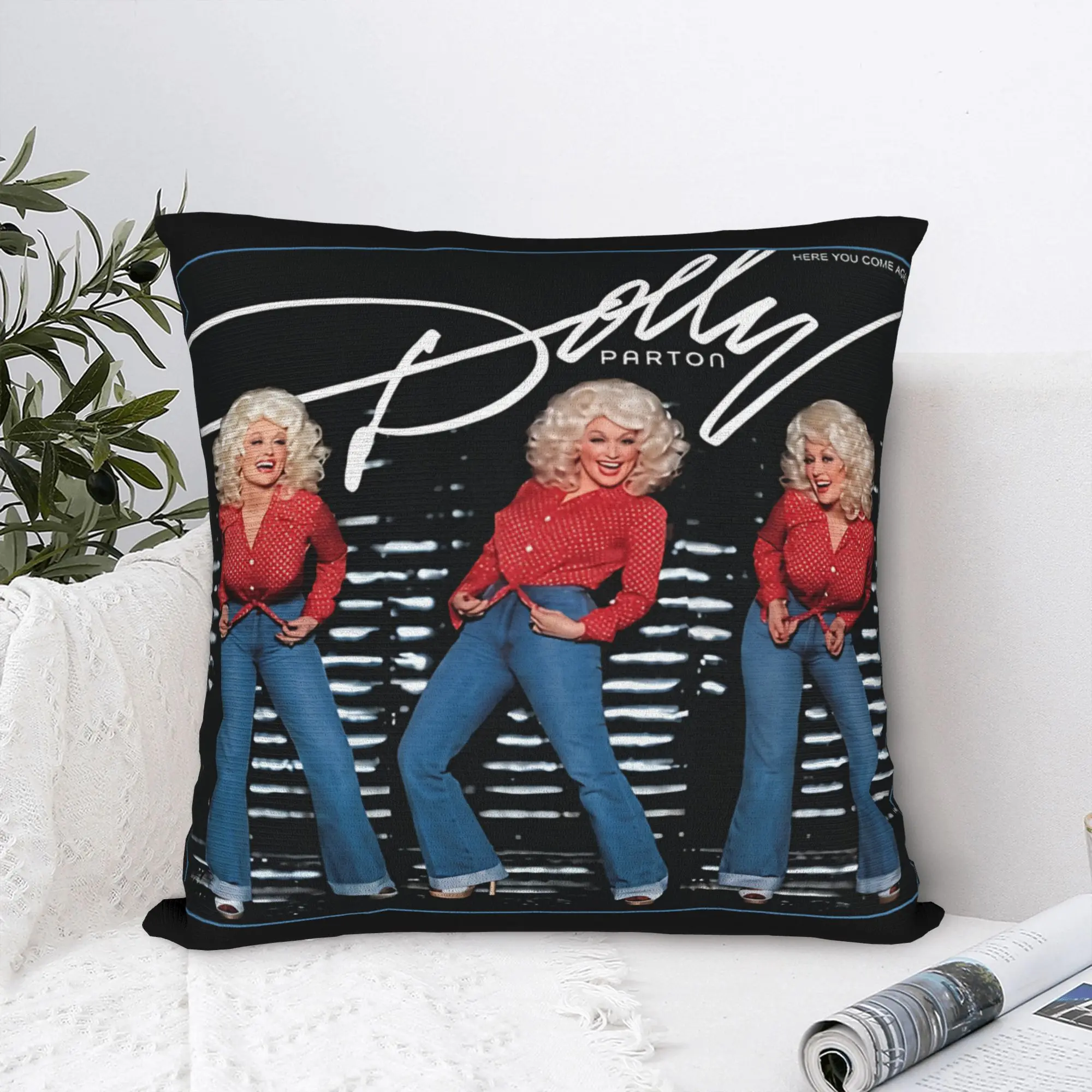 Pillow Case Dolly Parton Here You Come Again Soft  Pillow Cover For Sofa Car Home Decor Cute Funny Pillowcases