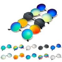 FOENIXSONG Woman Round Pilots Sunglasses for Women Vintage Silver Gold Black Frame Men Sun Glasses Male Female Retro Eyewear