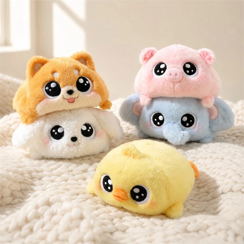 1Pc 15CM Kawaii Big Eyes Shiba Inu Yellow Duck Pig Plush Dolls Lovely Elephant Penguin White Dog Plush Toy Adorable Gift
