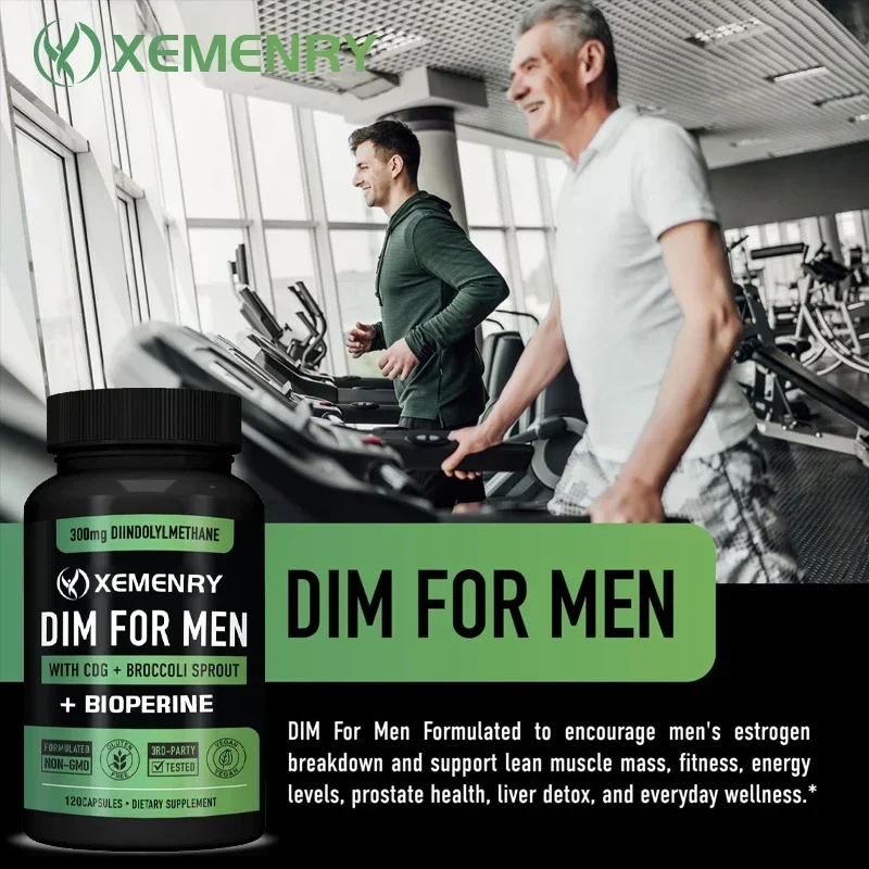 300 Mg DIM Complex Diindolylmethane Supplement - Aromatase Inhibitor for Men; Helps with Hormonal Balance