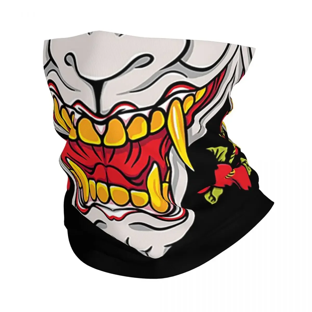 Hannya Bandana Neck Gaiter Printed Face Scarf Warm Cycling  Outdoor Sports Unisex Adult All Season