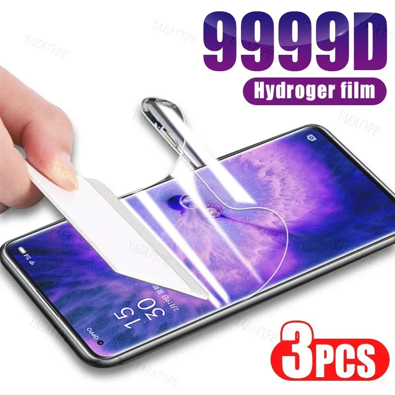 3Pcs Hydrogel Film for OPPO A96 A95 A94 A93 A92 A91 Screen Protector for OPPO A76 A74 A73 A72 A54 A53 A52 A33 A31 A16K A15S 5G