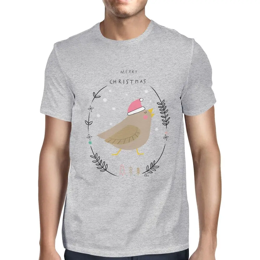 Herren Frohe Weihnachten Red Robin Vogel T-Shirt unisex Frauen Sommer Baumwolle Luxusmarke Retro Overs ized Anime Grafik T-Shirts für m