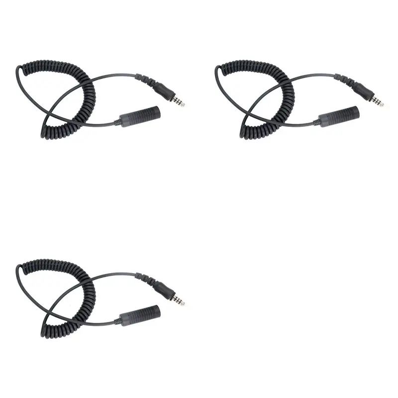 

【RECOMENDAR】3X U174 Cable Extend For U94 PCI PTT Adapter TAC-SKY Headset Walkie Talkie 7.1Mm Plug For U-174 NATO Conversion Exte
