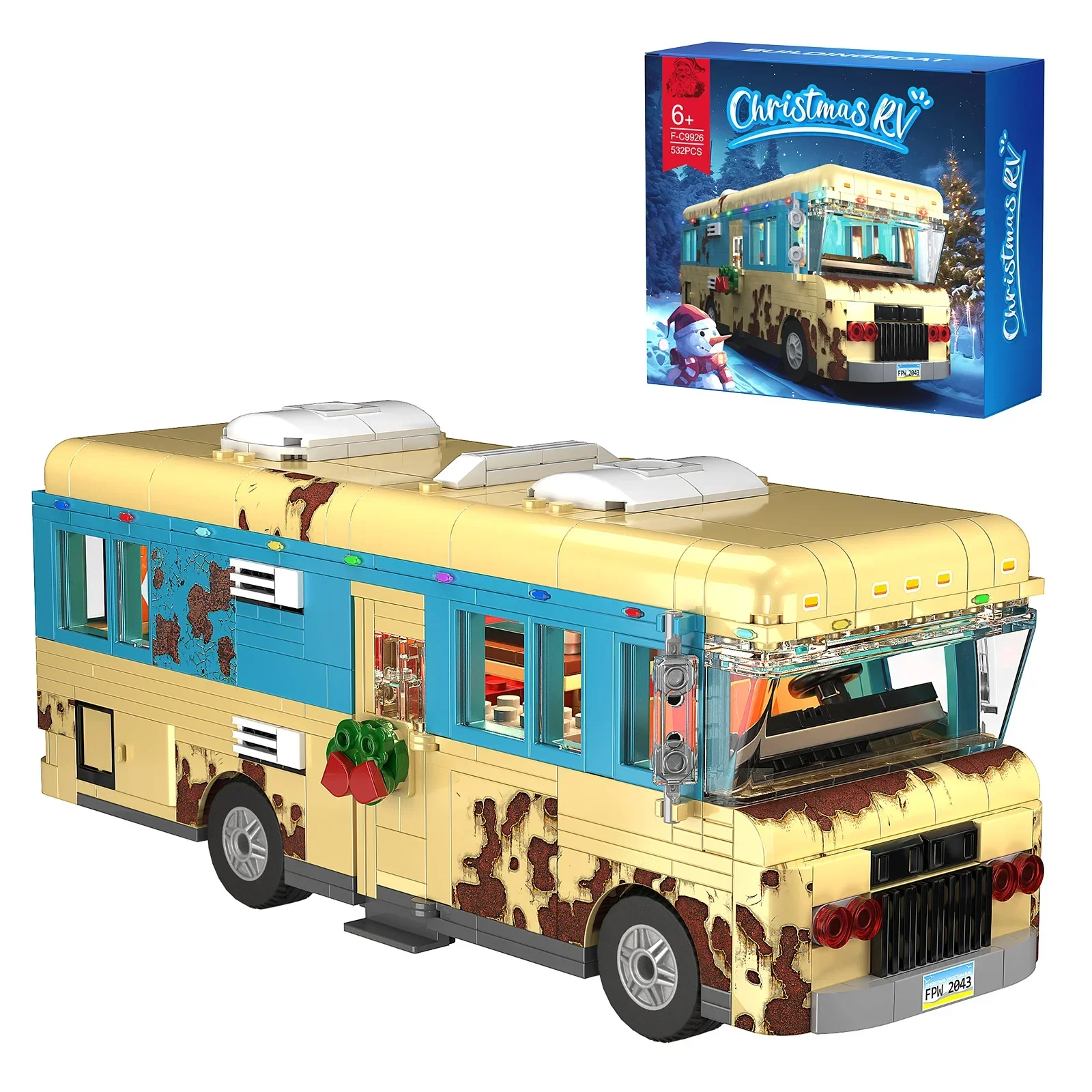 

MOC Classic Film Christmas-Storys Eddie-Cousin's RV Building Block Set Country Holiday Tour Bus Model DIY Kids Puzzle Toys Gift