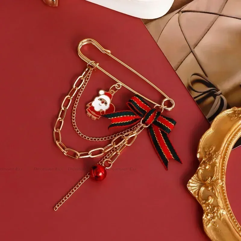 Модные милые эмалированные рождественские подвески в виде Санта-Клауса и снеговика, брошь, значок, рождественская булавка на лацкан, новогодние вечерние ювелирные изделия, подарки