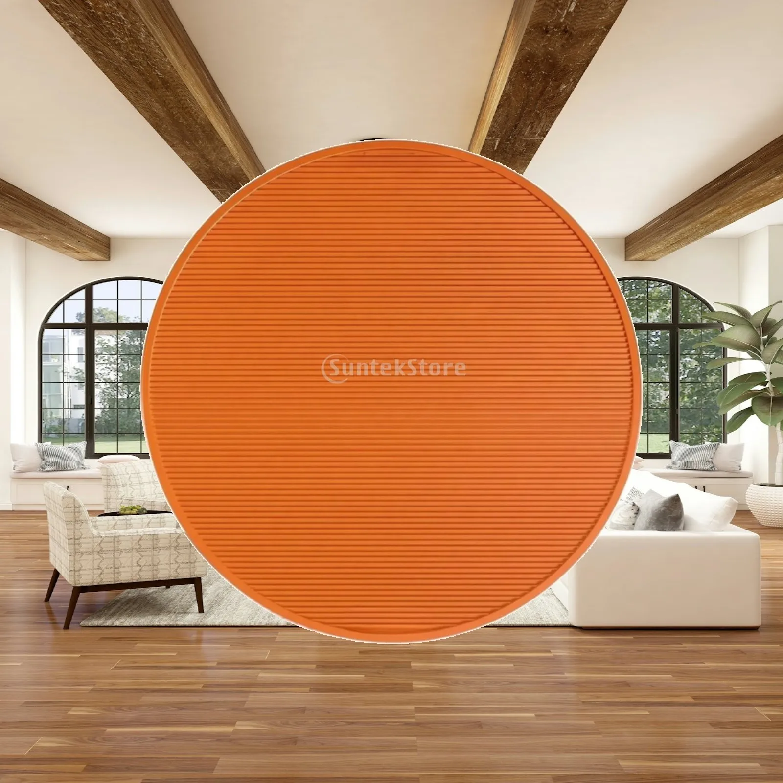 Textured Silicone Pet Maintenance Mat Round Industrial Cushion for Anti Slip Grooming Bathing and Trimming