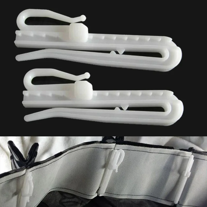 Curtain Hanging Hooks Ring Window White Plastic Curtain Hook 7cm 8.5cm For Home Decorate D4