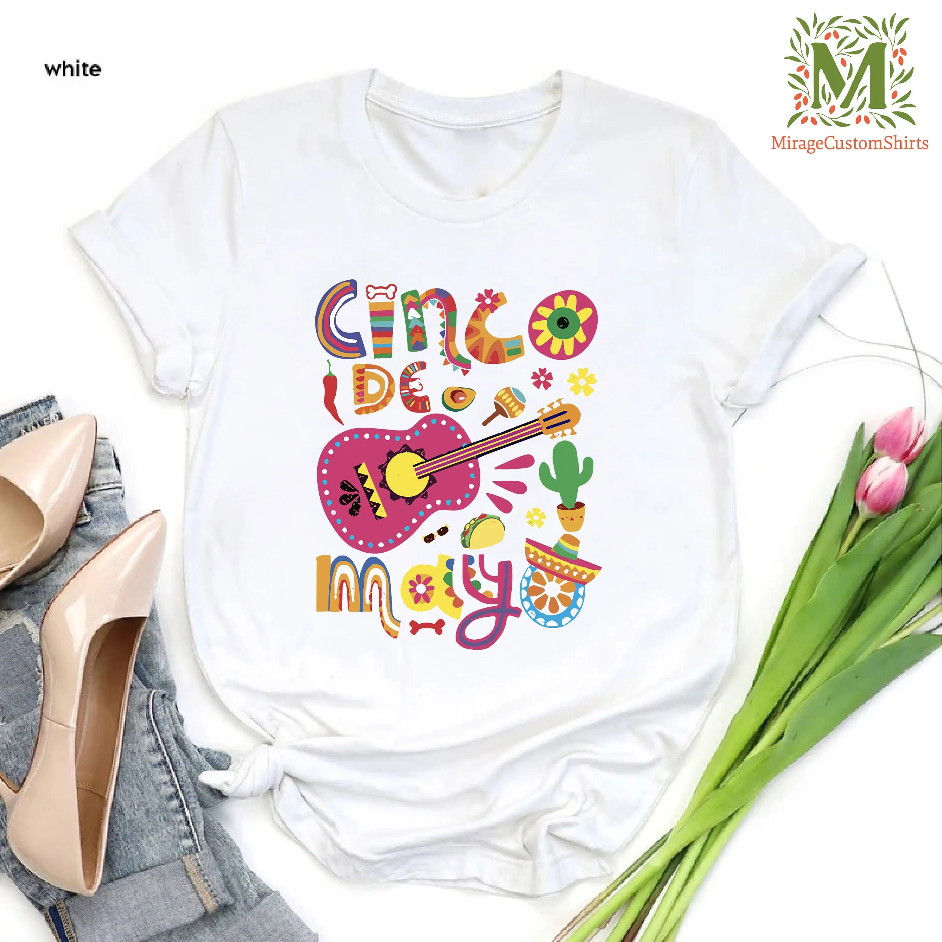 Cinco De Mayo T Shirt Mexican Fiesta Festival Happy Womens