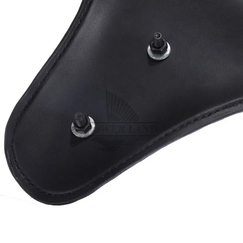 Asiento de resorte individual para motocicleta, soporte de montaje de muelles de 2,8 pulgadas, de cuero negro Torsion, para Harley Sportster Bobber, personalizado