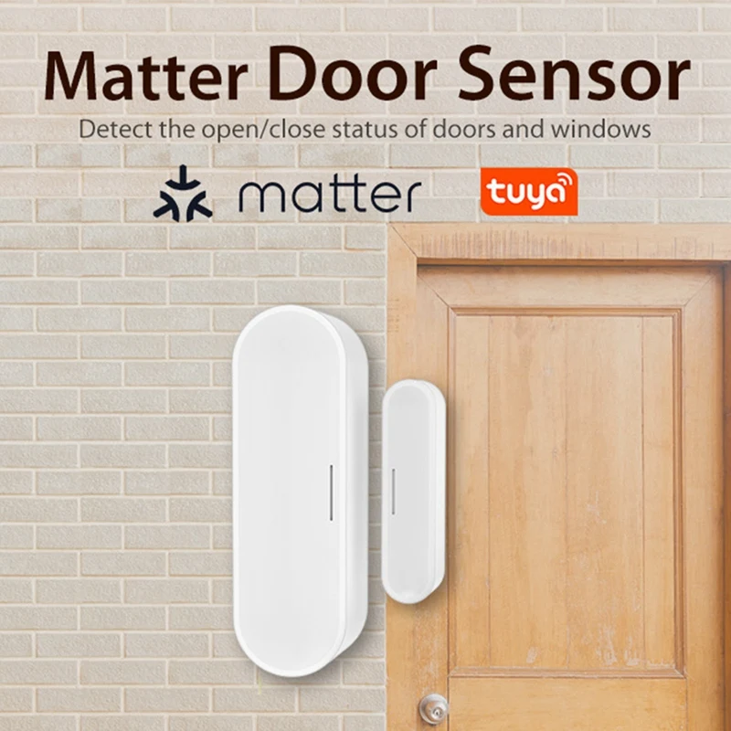 Tuya Matter Thread Door Window Sensor USB Powered Smart Home Wireless Detector Work With Homekit Alexa Google Home