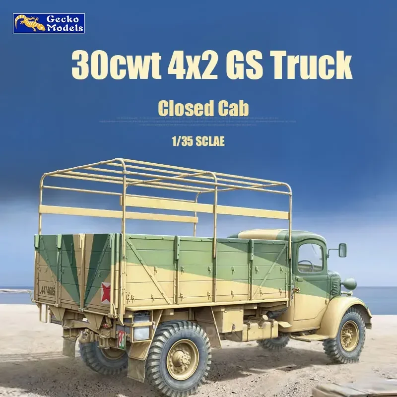 Gecko kit model rakitan 35GM0072 kabin tertutup tentara Inggris 30CWT 4x2 GS truk 1/35