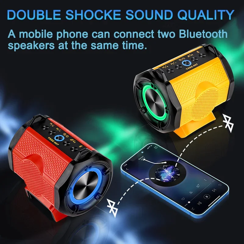 Bluetooth Speaker For Makita/Dewalt/Bosch/Milwaukee 18V 20V Li-ion Battery Portable Player Loudspeaker Amplifier for Worksite