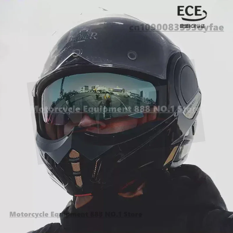 BEON หมวกกันน็อคมอเตอร์ไซค์แบบพลิกขึ้นรถจักรยานยนต์คาร์บอนไฟเบอร์หมวกกันน็อคเลนส์คู่สำหรับผู้ชายการรับรอง DOT ECE