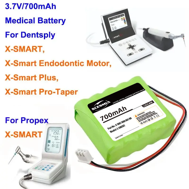 

700mAh Battery for Dentsply X-SMART, X-Smart Endodontic Motor, X-Smart Plus, For Propex X-SMART