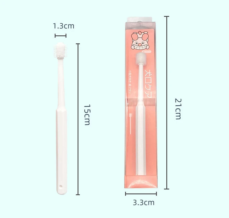 Pet Toothbrush Dog Cat Super Soft Nylon Bristles Tooth Brush 360 Degree Oral Cleaning Face Blackhead Cleaning Multifunctional