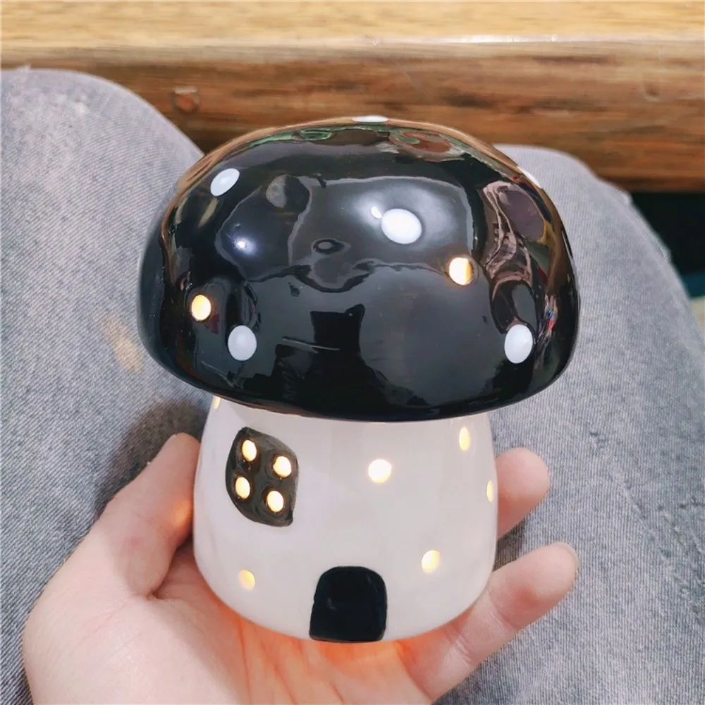 

Table Decor Lamp Mushroom Night Light Sleeping Nordic Bedside Night Light Eye Protection LED Ceramic Night Light Birthday Gift