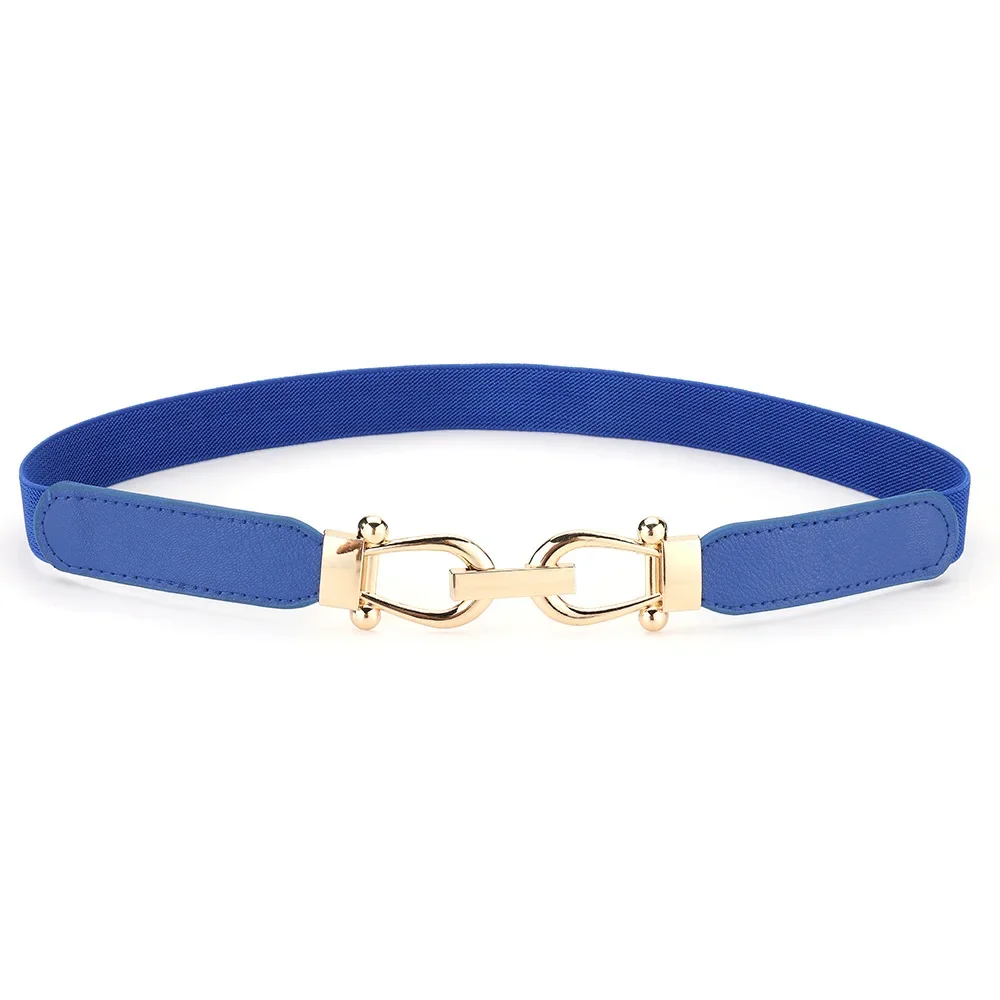 Schmaler Goldknopf-Damen-Gürtel für Rock und Hemd, Retro Elastischer Schlanker Taillengürtel für Frauen – Detail 13
