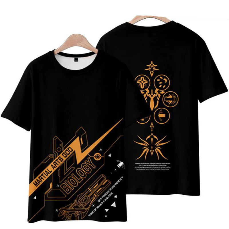 Japan Anime Honkai Impact 3rd 3D T Shirt Women Men Cosplay Costume Kiana Kaslana Yae Sakura Short Sleeve Hip Hop T-Shirt Homme