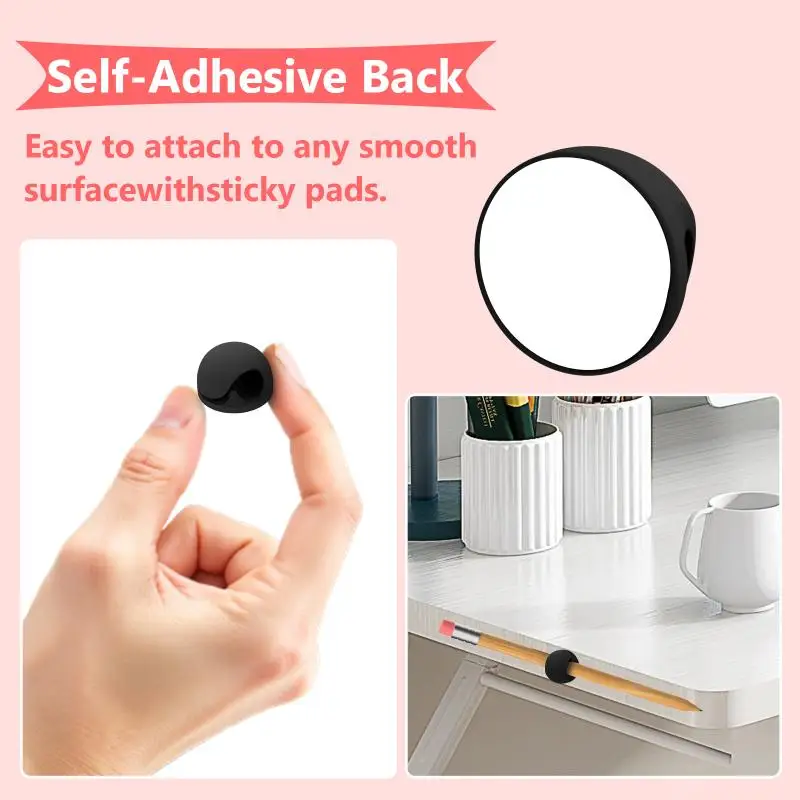 Silikonowy uchwyt na długopisy, zapobiegający zgubieniu i upadkom, samoprzylepny organizer na długopisy, klips do przechowywania markerów, długopisów kulkowych i ołówków na biurko.