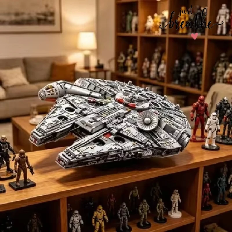 Popular Bandai Launch Ucs Millennium Falcon Building Blocks Premium Craft Fan Celebration Events Compatible With Bricks view 5