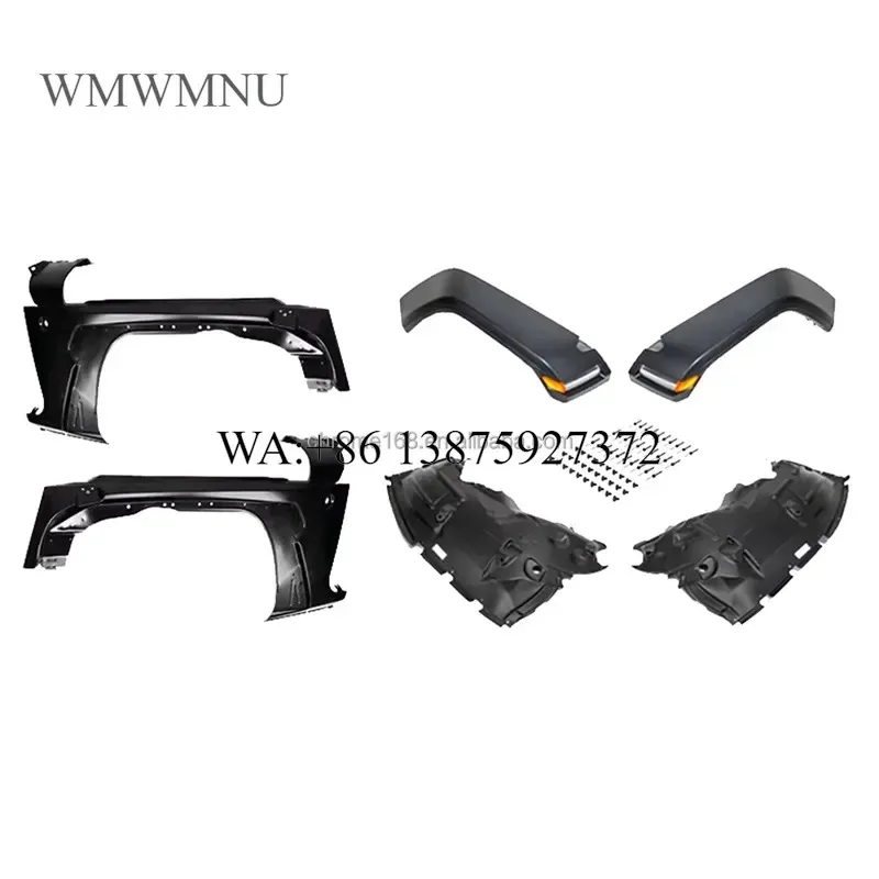 Wmwmnu JL Style ABS Black Front Fender Flares for JK 2007-2018 4x4 Accessories Replacement Parts