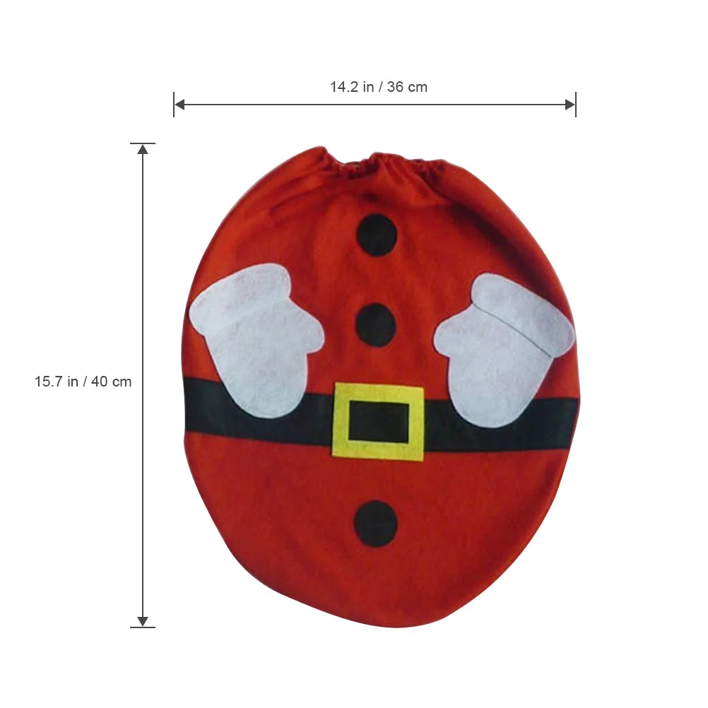 

Festive Red Santa Toilet Seat Cover Exquisite Christmas Bathroom Decoration Home Ornament Gift Toilet Seat Cover