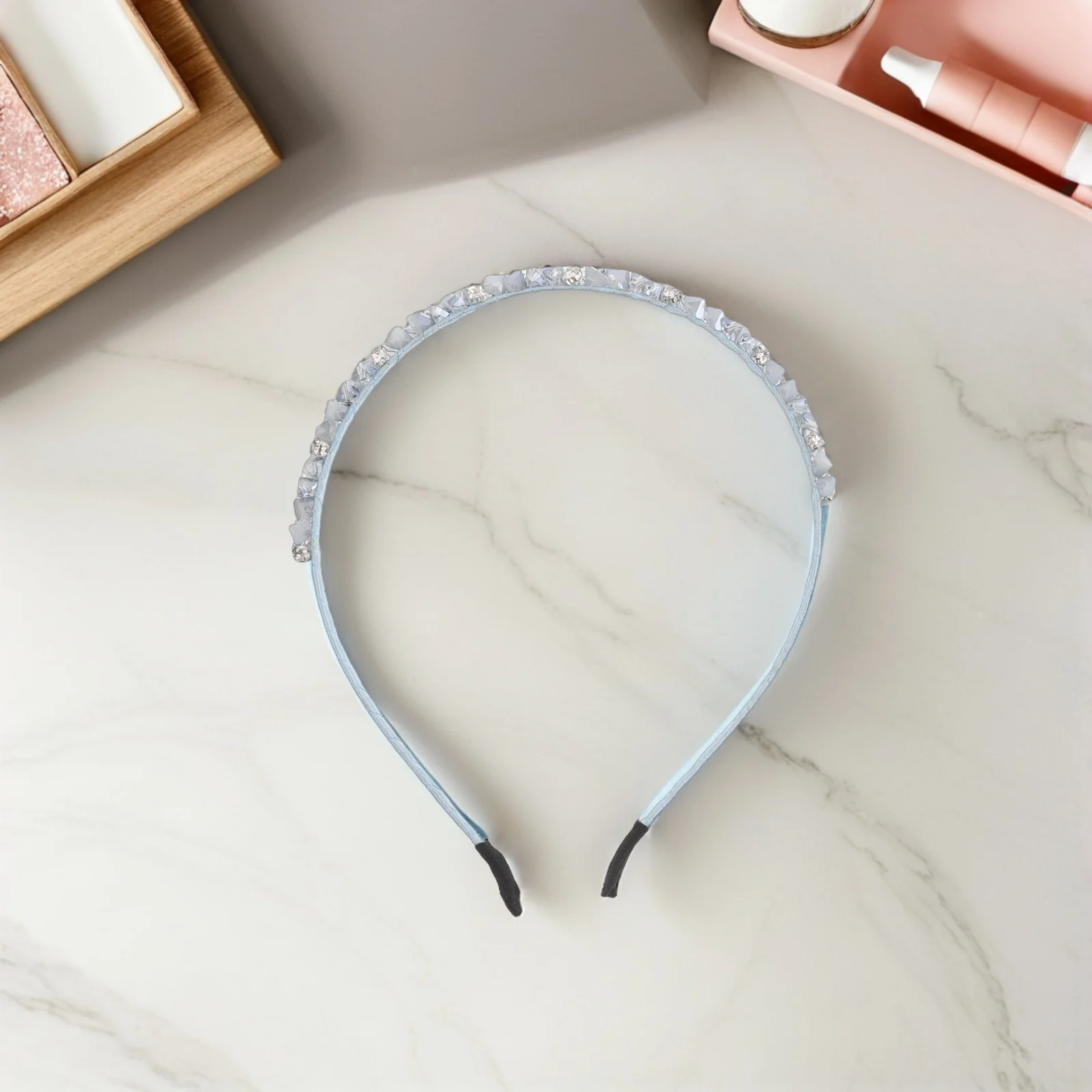 

2 шт., сверкающие повязки для волос с имитацией кристаллов, фиолетовые, синие, элегантные повязки на голову, аксессуары для волос для свадебной вечеринки