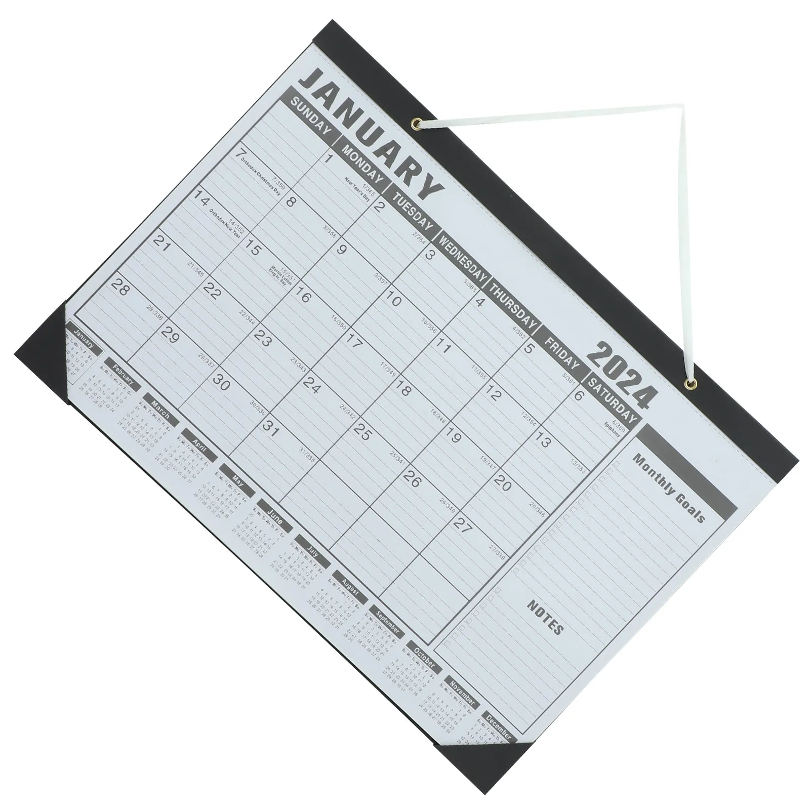 

Wall Calendar Paper Thick Sturdy Monthly Hanging Calendar for Home Office Classroom Countdown 2024 2025 Daily Use
