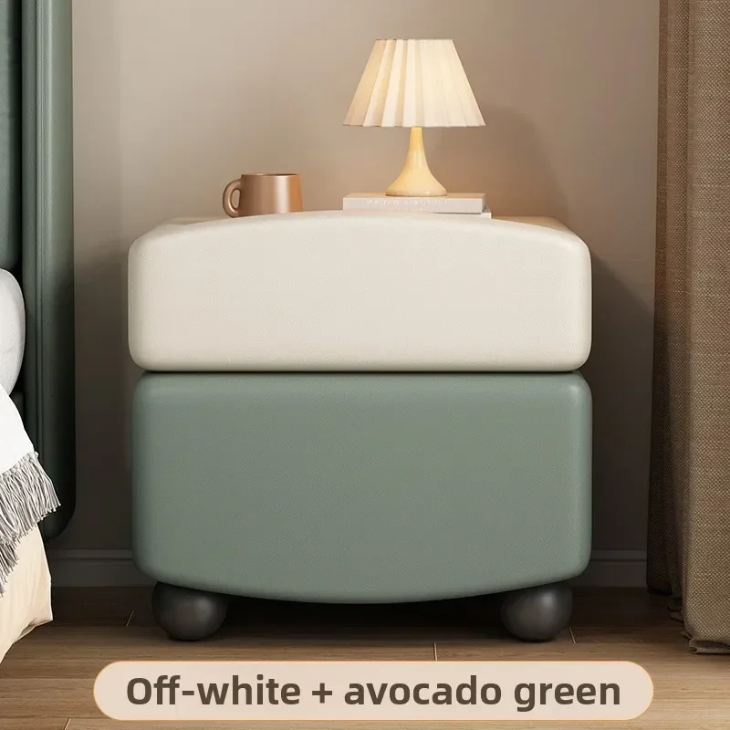 Modern Solid wood bedside table bedroom household storage cabinet sturdy and durable