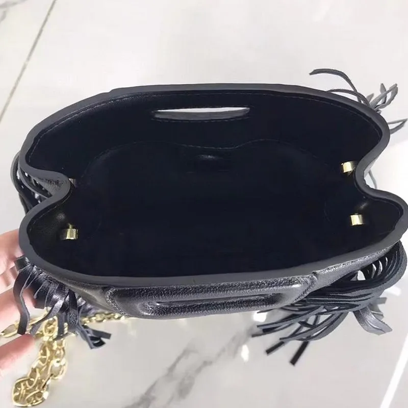 Bolso de hombro de cuero Pu con borla para mujer, bolso de mensajero para mujer, para niña bolso cruzado, bolso de cubo