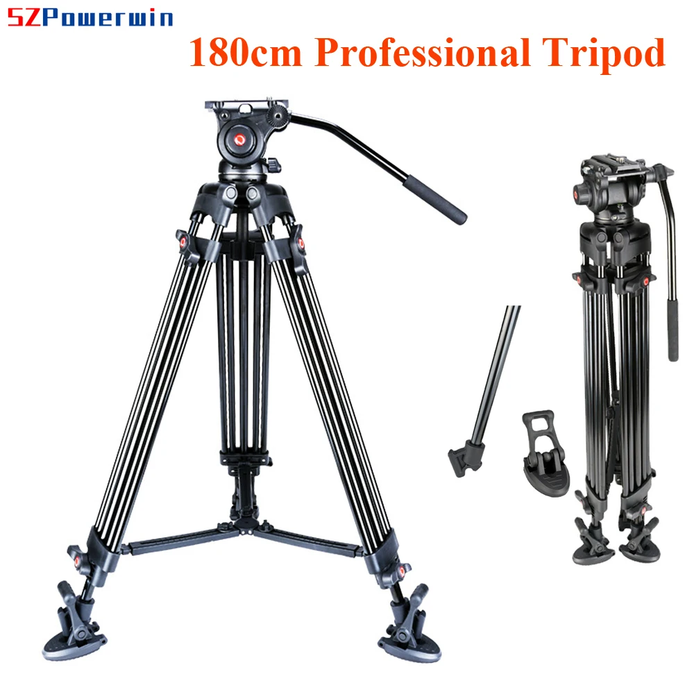 Powerwin PW-8180E 180CM 72 Inch Heavy Duty Aluminium Professional Tripod Photo Studio Equipment for Flash Softbox DSLR Camera