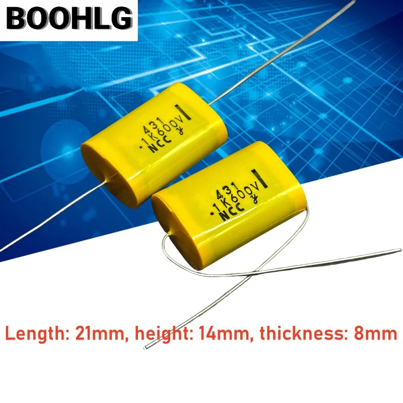 

10PCS NCC MKP 0.1uf 104 100nf 630v Axial penetration fever audio film capacitor