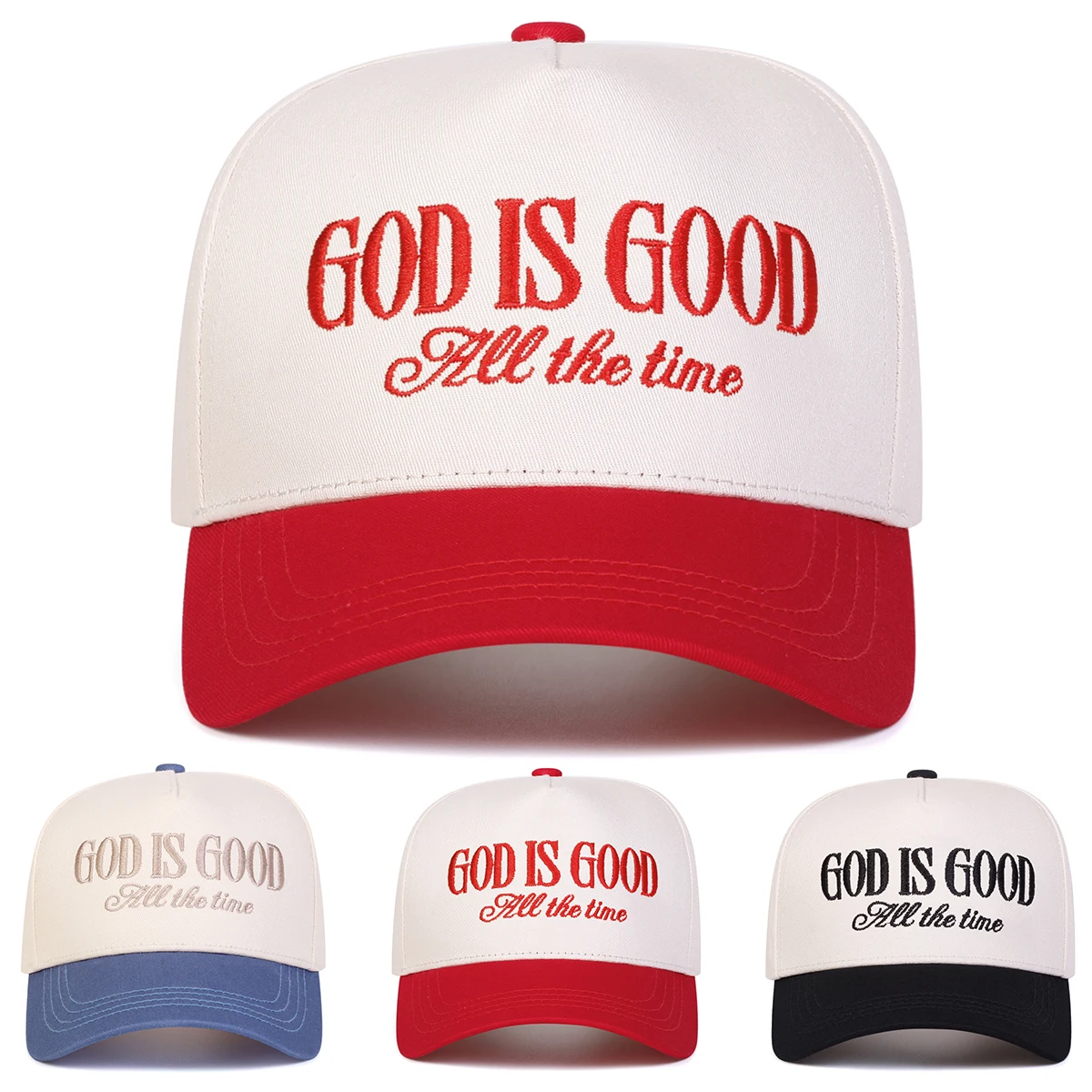 للجنسين الله هو إلكتروني جيد التطريز قبعات البيسبول ربيع الخريف في الهواء الطلق قابل للتعديل قبعات عادية واقية من الشمس قبعة قبعة رياضية