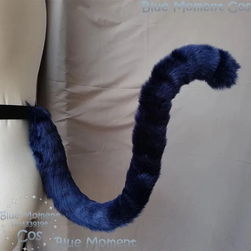 DY20 Tsukiyomi Ikuto Anime Shugo Chara Cosplay Rekwizyt Niebieski Kot Uszy Zwierzęce Ogon Zestaw Futrzany Męski Halloween Party Play Roleplay Customi