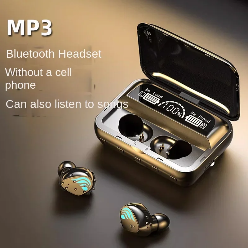 True wireless bluetooth headset MP3 all-in-one with memory sports running student party suitable for Apple