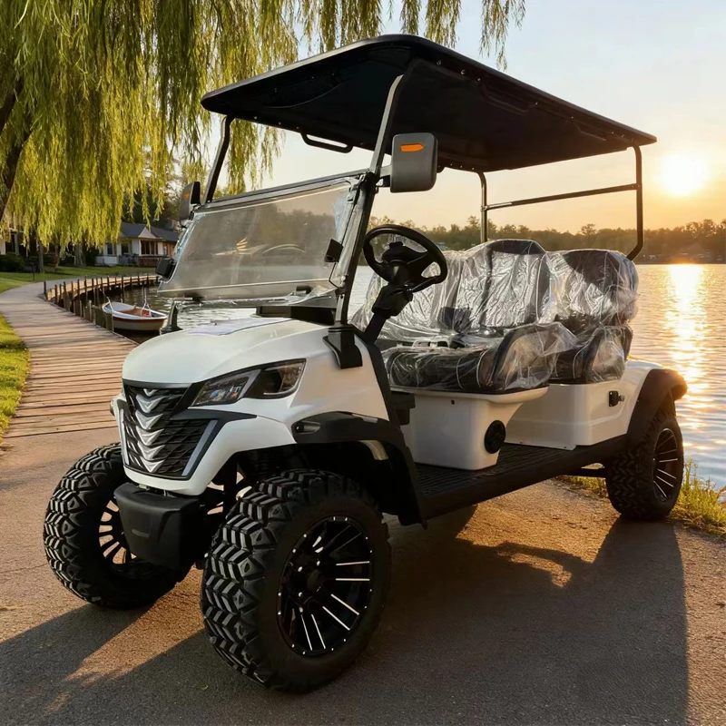 2025 MMC جديد 2 4 6 8 مقعد حافلة لمشاهدة معالم المدينة 4000 واط/7000 واط نادي الصيد عربات التي تجرها الدواب الغولف 48 فولت 60 فولت 72 فولت عربة جولف كهربائية مرفوعة #3
