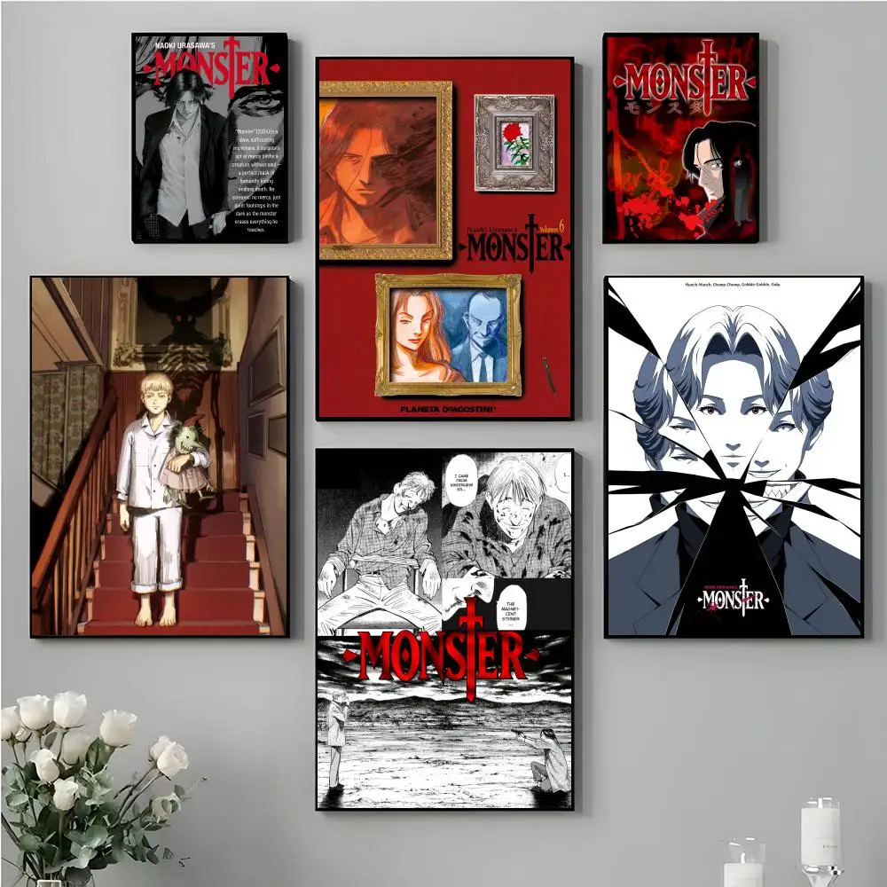 THE Anime M_MonsterS Painting Calligraphy High Quality Canvas Poster Wall Art For Office Restaurant Home Decoration Set