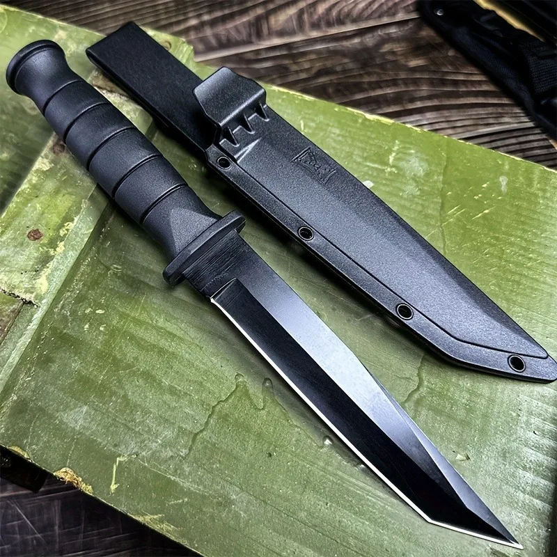 1PC,Outdoor multi-function knife, survival diving straight knife, camping k sheath survival knife, sharp portable fruit knife