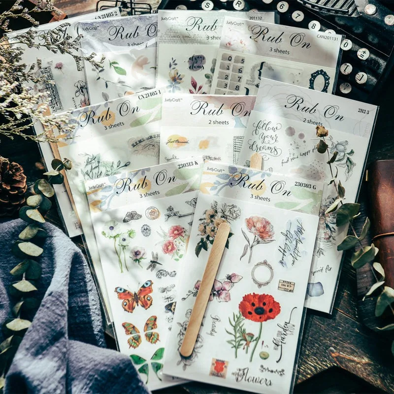 Vintage Aesthetic Scrapbooking Rub on Sticker