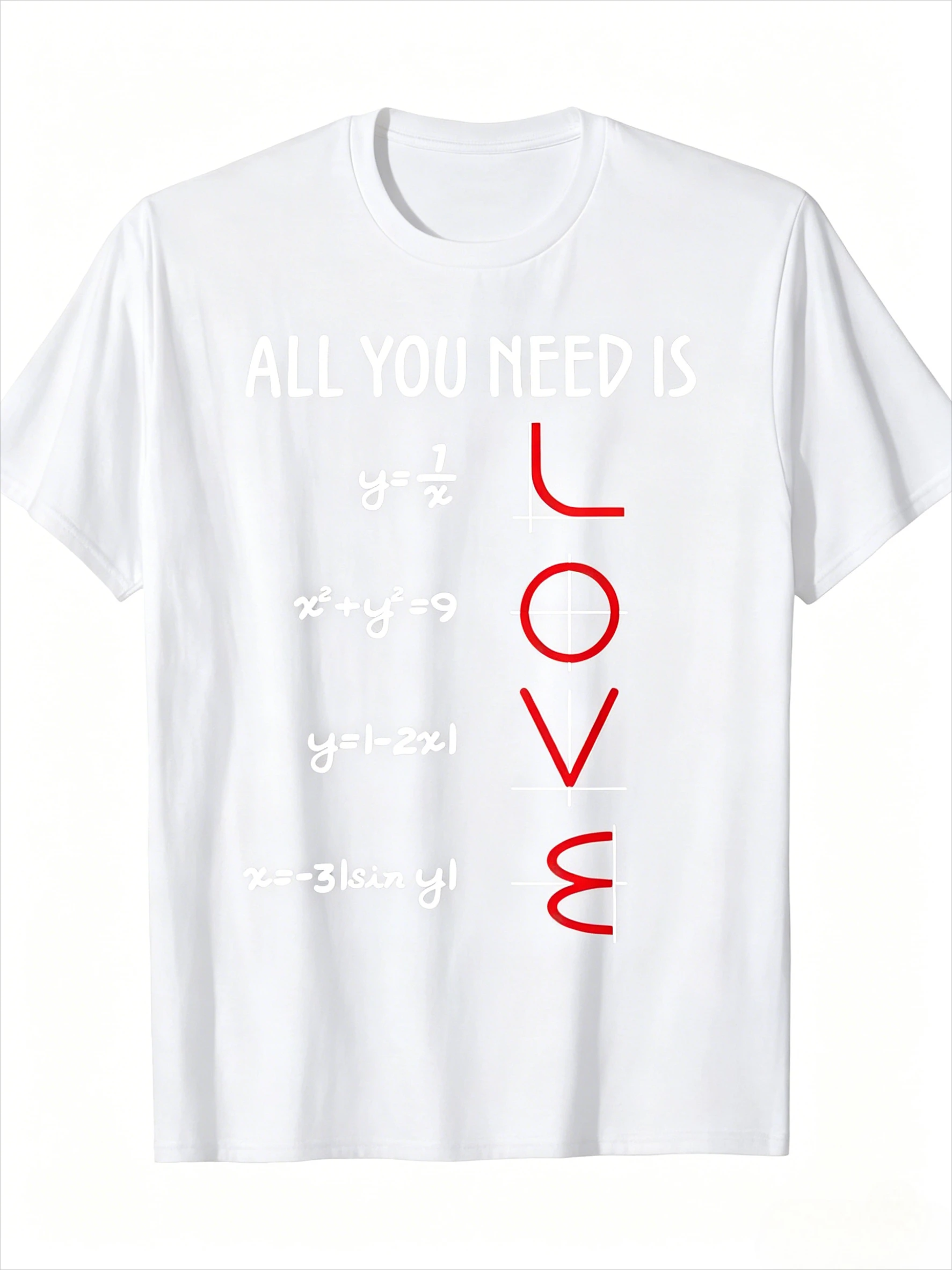 Lustiges T-Shirt mit Mathe-Gleichungsgrafik und Aufdruck „LOVE“ für Männer und Frauen, schwarze Baumwolle, Nerd, Wissenschaft, Lehrer, Student, Grafik, kurzärmelig – Detail 4