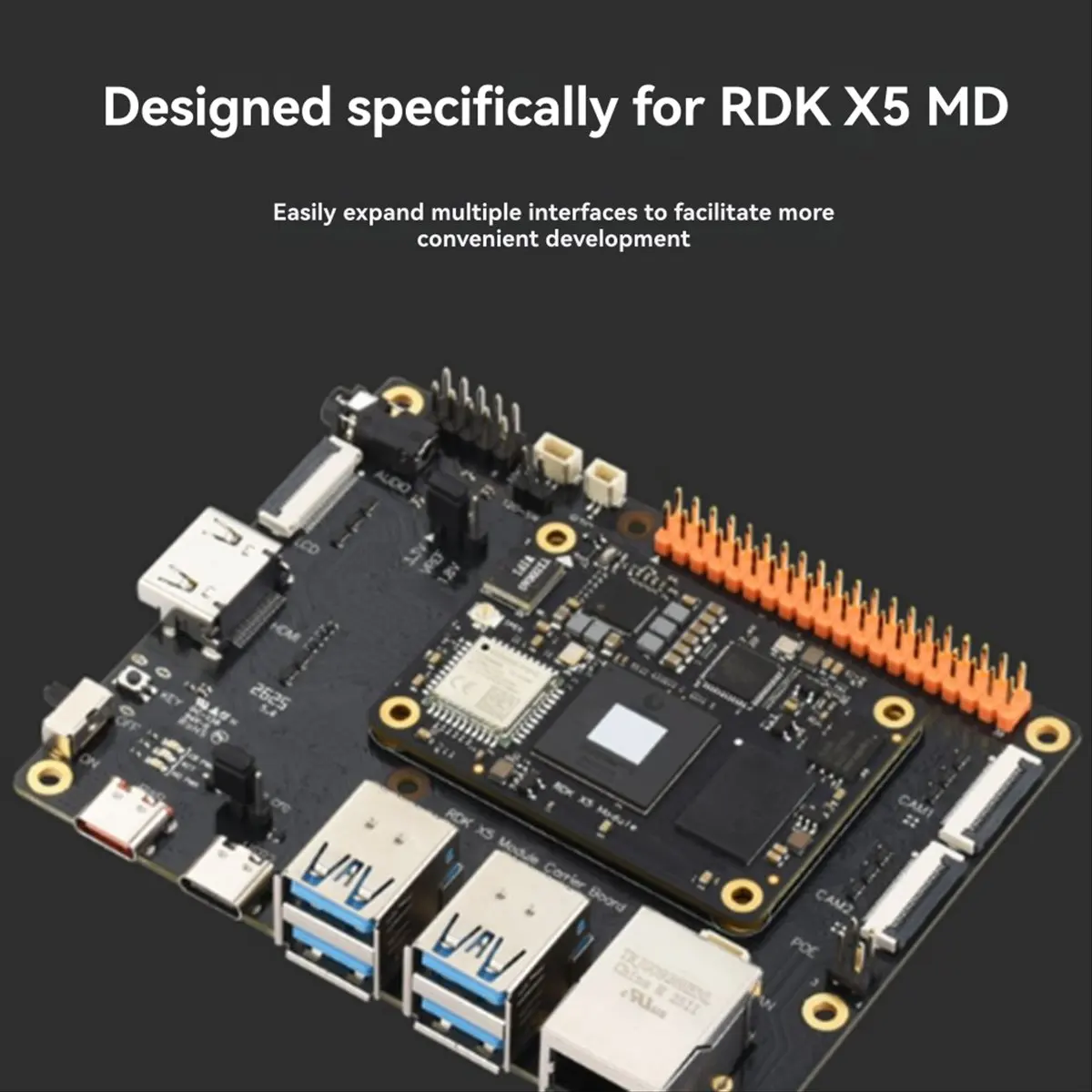 (ABGQ) RDK X5 MD Module Carrier Board for D-Robotics Baseboard USB 3.0 MIPICSI 40PIN Adapter RDK X5 Development Board Kit