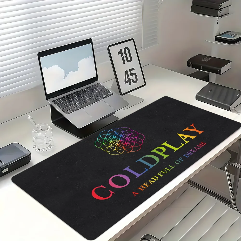 C-Coldplay Band Mouse Pad Non-slip Thickened MousePad Large Writing Lockedge Gaming Cushion Office Student