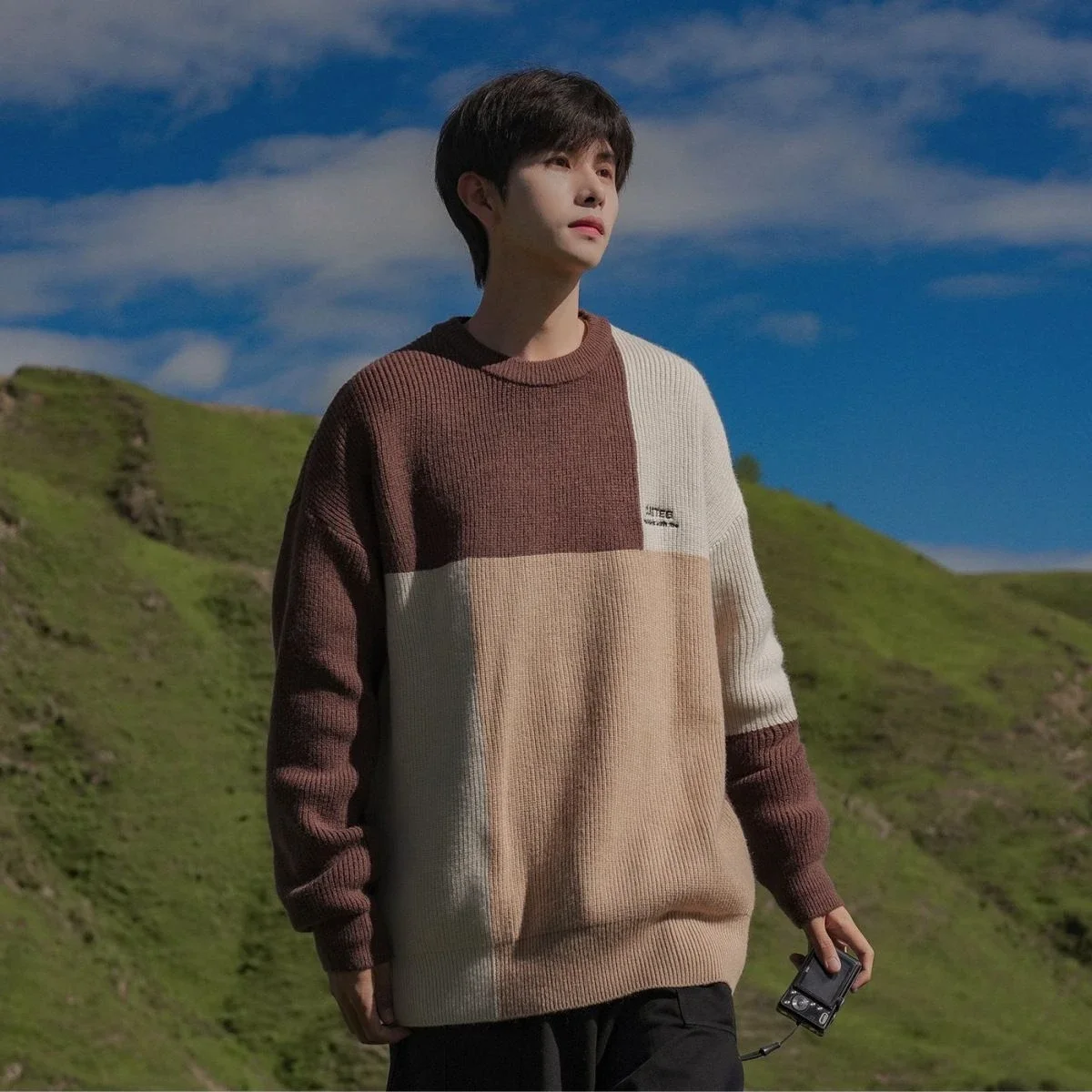 Knitted Sweaters for Men Long Sleeve Pullover Man Loose Fit Round Collar Crewneck Harajuku Autumnr and Winter Original Knitwear