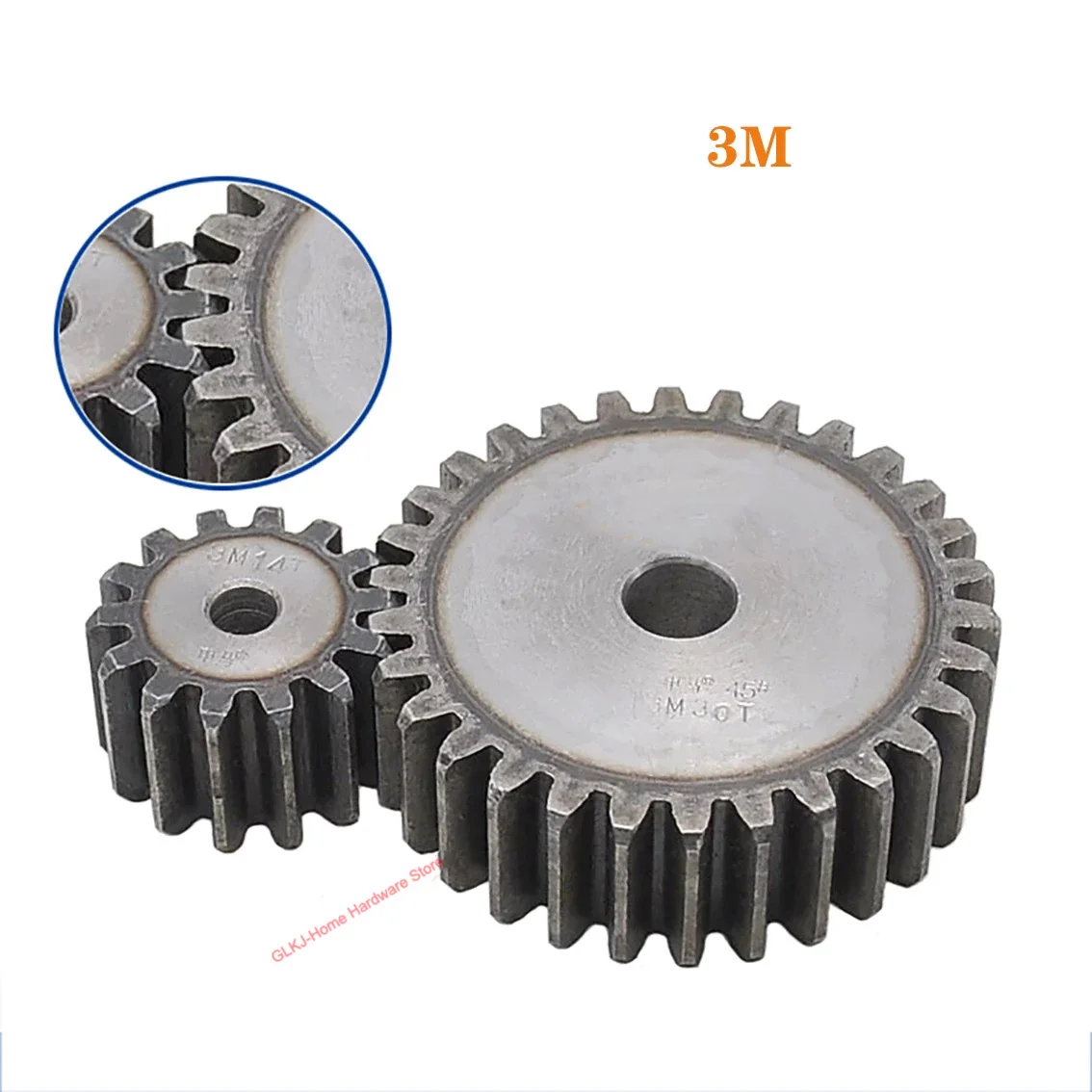 1Pcs  23-30 Tooth Mod 3 Spur Gear 45# Carbon Steel Thick 30mm Metal Mechanical Transmission Pinion Gear