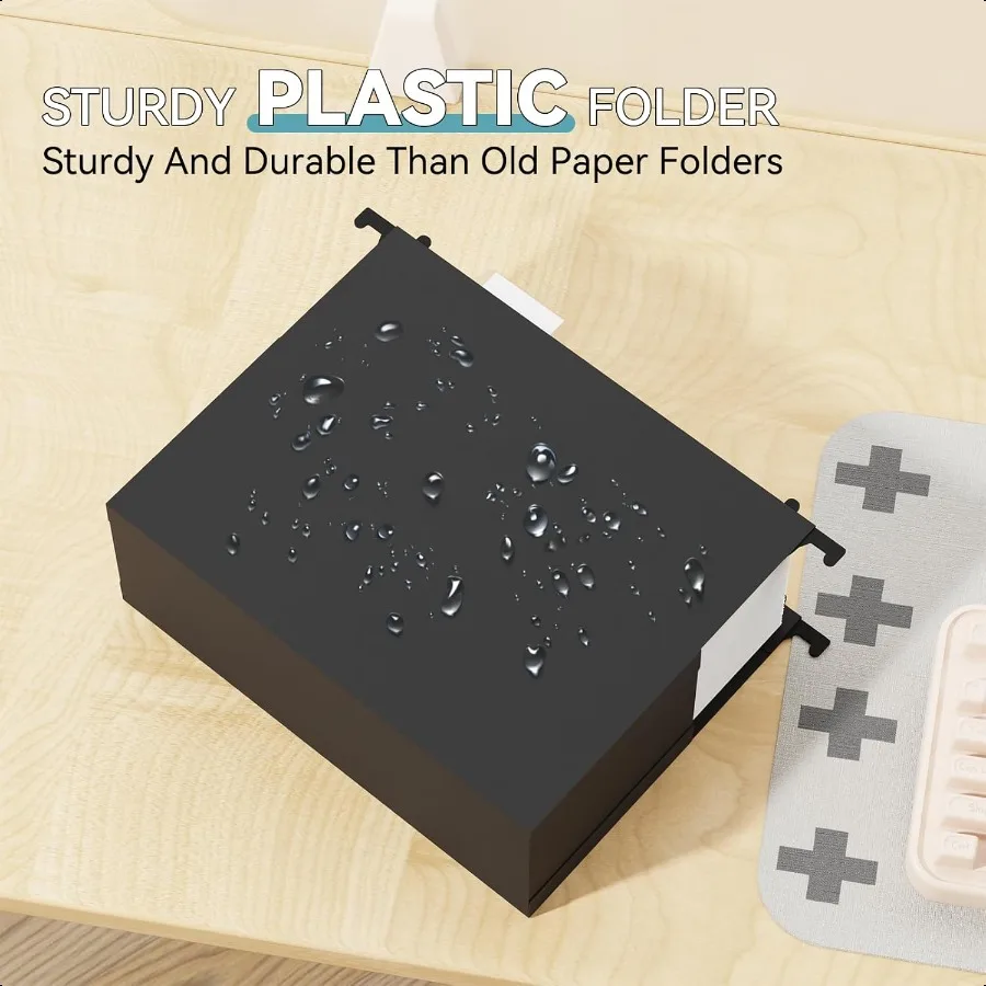 プラスチック製の追加容量ハンギングファイルフォルダーレターサイズ6パック高耐久3拡張アコーディオンポケット拡張可能な大型ハンギングF