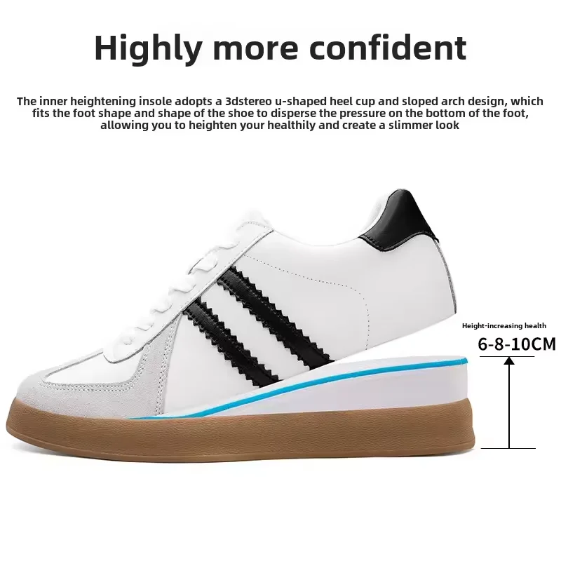 

Invisible 6-8cm Heightening German Training Shoes Stitches Men's Non-sensory Inner Heightening Shoes Men's Casual Sports Shoes