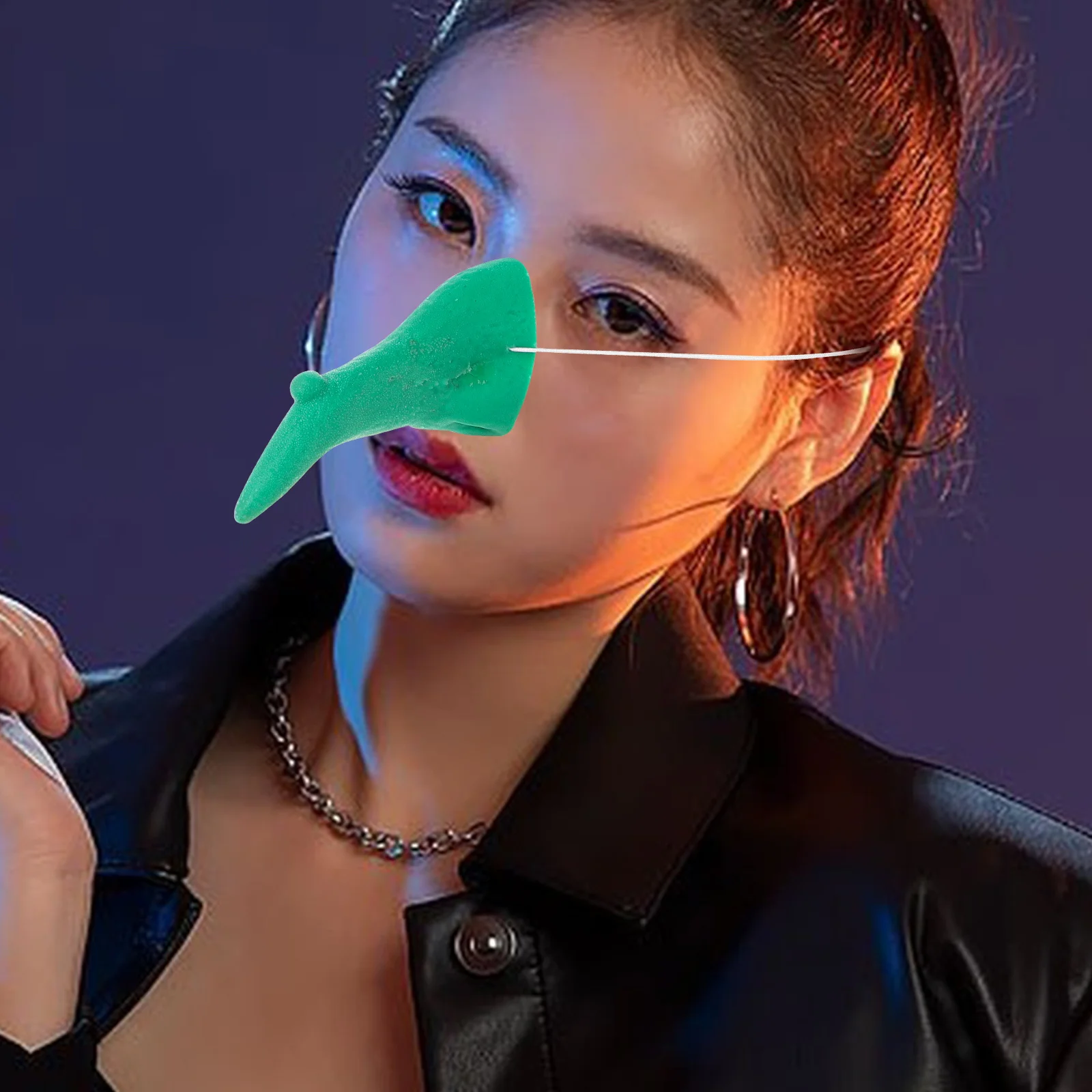 

1pcs Long Witch Nose Prop Durable Vinyl Fake Nose For Halloween Costume Party Cosplay Dress Up Reusable Carnival Performance