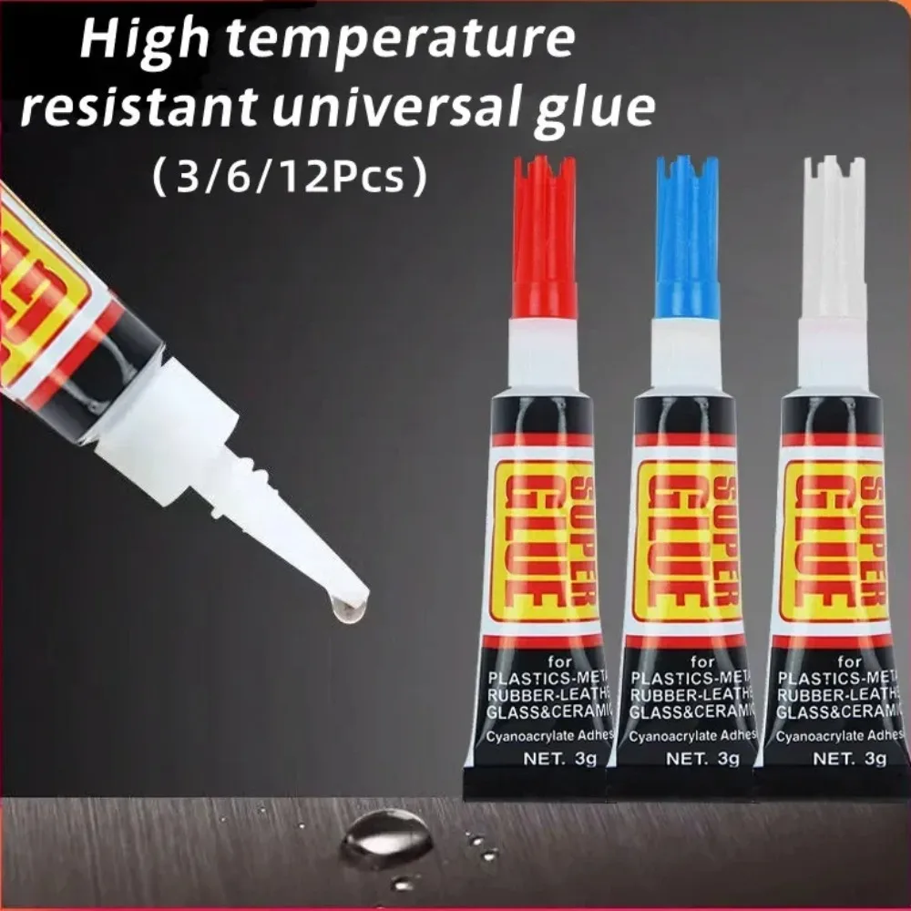 

3/6/12 PCS Epoxy Resin Liquid Wood Super Glue Metal Glass Strong Superglue Instant Seconds Adhesives Sealers Hardware Home