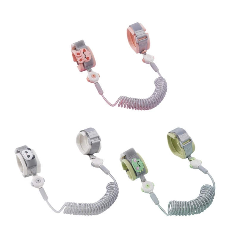 

J15U Toddler Anti Lost Leashes With Double Head Detachable Lock Soft Cotton Metal ABS Blend Adjustable Length Lightweight Safety